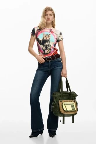 Zweifarbiger gewachster Voyager-Rucksack