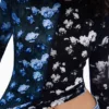 Zweifarbiges Blumen-T-Shirt