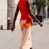 Zweifarbiges Blumenkleid