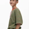 Zweifarbiges gestreiftes T-Shirt
