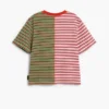 Zweifarbiges gestreiftes T-Shirt