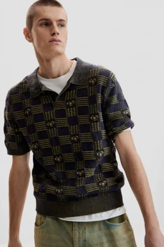 Zweifarbiges Poloshirt